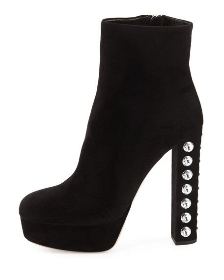 miu miu crystal heel boots|Boots And Ankle Boots For Women .